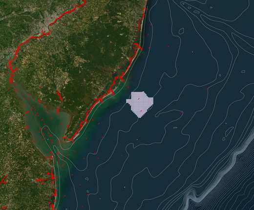 Summer 2023 Updates: Offshore Wind Project Areas, Coastal Wetlands, Aids to Navigation, Bathymetric Contours