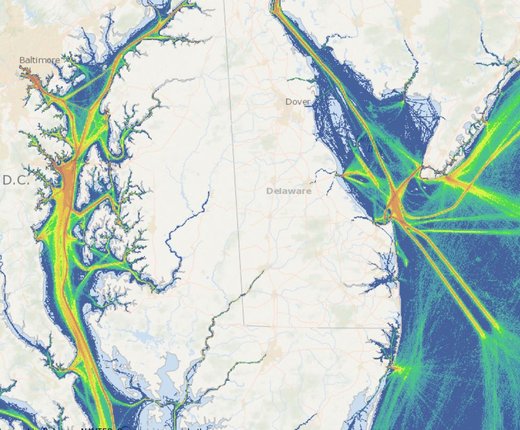 2018 and 2019 AIS Vessel Traffic Maps