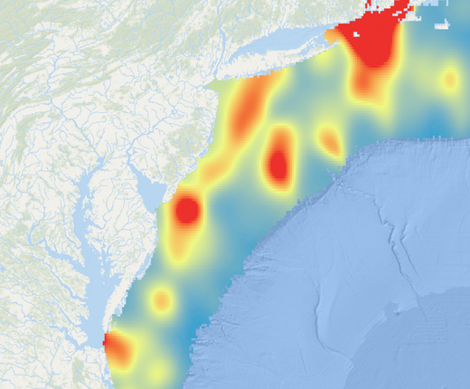 Maps Show Ichthyoplankton Seasonal Abundance, Chlorophyll-A Monthly Concentrations