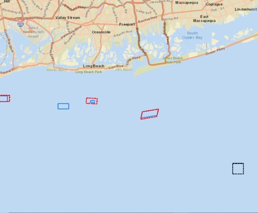 Map Shows Proposed New York Reef Expansion Areas
