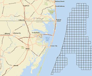 Map Shows Areas with Federally Identified Sand Resources